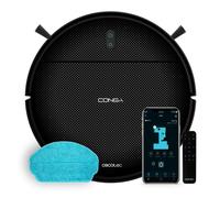 Cecotec Conga Animal Pro Robot Aspirapolvere 5 in 1 - Navigazione giroscopica - Bluetooth - Autonomia 120 min - Aspirazione fino a 2 kPa - Telecomando - Wi-Fi - Controllo tramite app - Colore nero