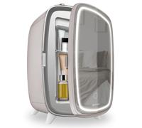 Cecotec CoolingBeauty 6000 Mirror Rose Frigorifero cosmetico con specchio - Capacità 6 litri - Luce LED con 3 intensità - Funzionamento silenzioso - Raffreddamento fino a 10ºC - Rosa pallido