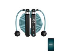 Cecotec Corda Drumfit SmartComba 3000 Connected, regolabile 2 in 1, rotazione rapida a 360°, 2 corde da 30 cm, collegarla all'app, include una corda in PVC da 3 m, 3 modalità, display a LED