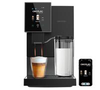 Cecotec Cremmaet Compactccino Connected Black Silver, 19 bar, schermo WiFi, serbatoio latte 400 ml, serbatoio acqua 1.1L, pulizia automatica, nero e acciaio