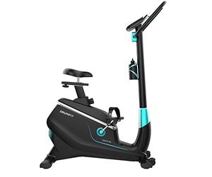 Cecotec Cyclette DrumFit Cycle 9000 Talos Pro. Resistenza magnetica regolabile con motore, manubrio con sensore di frequenza cardiaca, sella regolabile, supporto per dispositivi, ruote
