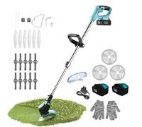 Cecotec Decespugliatore elettrico a batteria FastCut 4000 Freemove.650 W, 2 batterie da 21 V e 4000 mAh, multifunzione, testa orientabile, tubo telescopico, accessori e ricambi