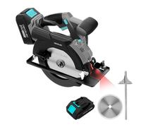 Cecotec DirectPrecission 8000 Vision, sega circolare a batteria, 21 V, disco da 165 mm, motore brushless, guida laser e guida parallela, accessorio connettore aspirapolvere