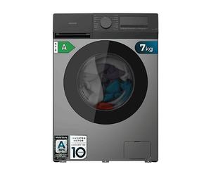 CECOTEC DressCode 7450 LAVATRICE, Caricamento frontale, 7 kg, Profondità 49,5 cm, Antracite, Nero, livello rumorosità centrifuga 76 dB(A