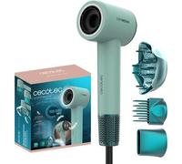 Cecotec Asciugacapelli Compatto Leggero DryNova 3in1 Mint. 1600W, 110000RPM, Motore Brushless, Volumizzatore, Diffusore, Concentratore, Generatore Ioni, Silenzioso, 4 Impostazioni Temperatura