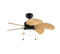 Cecotec EnergySilence Aero 360 Black&Wood Ventilatore da soffitto con luce 50W Nero/Legno