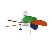 Cecotec Energysilence Aero 360 Colorfull Ventilatore da Soffitto con Luce 36" 50W Multicolor