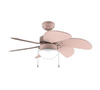 Cecotec - Ventilatore da Soffitto EnergySilence Aero 3600 Vision Full Pink con luce. 50 W, Diametro 92 cm, 3 Velocità, 6 Lame Reversibili, Inverno-Estate, Utilizzo Facile, Interruttore a Catena