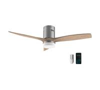 Cecotec EnergySilence Aero 5600 Steel Aqua Connected Ventilatore da Soffitto con Luce e WiFi 40W Legno