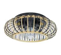 Cecotec - Ventilatori da Soffitto EnergySilence LampAero 600 Natural Wood - Paralume Legno Bicolore, 20 W, Lampada Inclusa, Telecomando, Timer 8 Ore, 3 Velocità, 5 Pale, Estate/Inverno