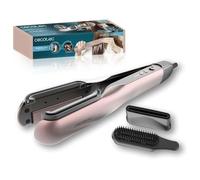 Cecotec ForceDry Black Essential Air Lisse 2 in 1 - Piastra per capelli 1000 W, flusso d'aria 19,7 m/s, 2 testine magnetiche, anti-crespo, funzione al plasma, motore brushless, 4 temperature, 2