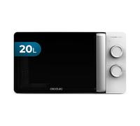 Cecotec Forno a Microonde 20L Proclean 3010 Flatbed. 700W, Design Compatto, Interno Ceramico, Modalità Scongelamento, Timer 30 Min, Tecnologia 3Dwave, Dettagli Metalizzati