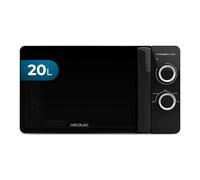Cecotec Forno a Microonde 20L Proclean 3030 Flatbed. 700W, Design Compatto, Interno Ceramico, Modalità Scongelamento, Timer 30 Min, Tecnologia 3Dwave, Dettagli Fullcrystal
