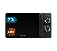 Cecotec Forno a Microonde 20L Proclean 3130 Flatbed. 700W e Grill 800W, Design Compatto, Interno Ceramico, Modalità Scongelamento, Timer 30 Min, Tecnologia 3Dwave