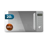 Cecotec Forno a Microonde 20L Proclean 5120 Flatbed Inox. 700W e Grill 800W, 8 Programmi, Schermo Led, Design Mirrordoor, Interno Ceramico, Timer 30 Min, Tecnologia 3Dwave
