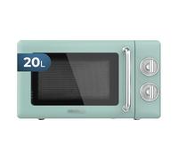 Cecotec Forno a microonde meccanico da 20 litri Proclean 3010 Retro Green. 700 W in 6 livelli, timer fino a 30 minuti, modalità sbrinamento, design vintage in verde, finiture in acciaio