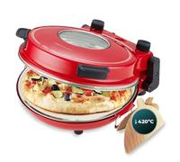 Cecotec Forno grill elettrico per pizza Fun Pizza&Co Mamma Mía Vista, 1200 W, Timer 15 min, Temperatura massima di 420ºC in 3 min, Finestra di visualizzazione, Piastra in pietra