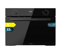 Cecotec Forno Incasso Multifunzione 53L Bolero Hexa M224500 Glass Black A. 2600W, 7 Funzioni con Grill, Defrost, Steam Assist, Basso Consumo, Facile Pulizia, Controllo Tattile, Ventilatore