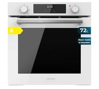 Cecotec Forno Integrabile 60 cm Bolero Hexa M226000 Glass White A. 2800 W, 72 L, 7 funzioni, modalità griglia, fan assisted grill, modalità convezione, defrost, Steam Base X2, Steam EasyClean, Steam