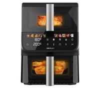 Cecotec Friggitrice ad Aria 10L Cecofry DuoLevel 10000 DuoSize Window. 2000W, Design Verticale, Cestelli 3,5-6,5L, Finestra per Vedere Senza Perdere Calore, Sync, 10 Menù, Risparmia Tanto Spazio Utile