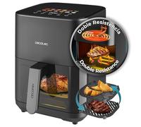 Cecotec Friggitrice ad Aria 4L - Air Fryer Cecofry&Grill Duoheat 4000. 1900W, 3in1: Friggitrice, Grill, Piastra. 10 Menù, Doppia Temp 40-200°C, Cottura uniforme e veloce, Cucina sana e gustosa