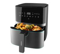 Cecotec Friggitrice ad Aria 5,5L - Air Fryer Cecofry Full InoxBlack 5500 Pro. 1700W, Digitale, Pannello Touch, Finiture in Acciaio Inox, Tecnologia PerfectCook, Termostato, 8 Modalità