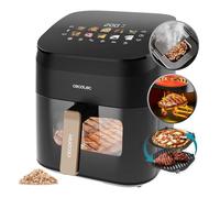 Cecotec Friggitrice ad Aria 6.5 Litri - Air Fryer Cecofry&Grill Smokin' 6500. 2200W, Piastra - Grill, Doppia Resistenza, Affumicatore Integrato, Temperatura Regolabile 40-200°C, 10 Menu