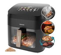 Cecotec Friggitrice ad Aria 8.5 Litri - Air Fryer Cecofry&Grill Smokin' 8500. 2200W, Piastra - Grill, Doppia Resistenza, Affumicatore IntegratoTemperatura Regolabile 40-200°C, 10 Menu