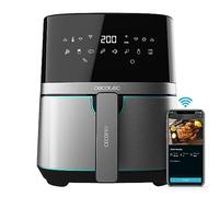 Cecotec Friggitrice ad aria calda 5,5 L Cecofry Full Inox 5500 Connected. 1700 W, friggitrice digitale dietetica in acciaio inox, senza olio, capacità 5,5 l, con tecnologia PerfectCook, app