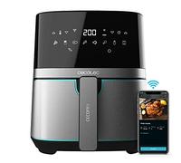 Cecotec Friggitrice ad Aria Cecofry Full Inox 5500 Connected. Air Fryer 1700 W, Capacità 5,5 L, Dieta e Digitale, Controllo App, Temperatura e Tempo Regolabili 80-200°C, Finiture in Acciaio Inox