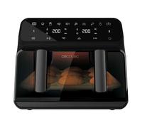 Cecotec Friggitrice ad aria senza olio 9L Cecofry Advance 9000 Window. 2200 W, doppio secchio 4,5 l, parete divisoria, doppia temperatura, finestra di visualizzazione, 8 menu, Temp 60-200 °C, pannello