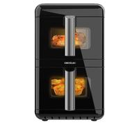 Cecotec Friggitrice ad aria senza olio - Air Fryer 12L Cecofry DuoLevel 12000 Window. 2900 W, 2 serbatoi da 6 L, Sync, 10 menu, temperatura 40-200 ºC, finestra superiore, pannello tattile a colori