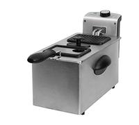 Cecotec Friggitrice completa in acciaio inox CleanFry 3000 2180 W, 3 litri, acciaio inossidabile, filtro OilClean mantiene l'olio pulito, coperchio con finestra di visualizzazione, filtro antiodore