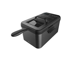 Cecotec Friggitrice d’olio Cleanfry Luxury 3000 Dark da 3,2 litri di olio. 2400 W, Acciaio inossidabile red di nero, 5 Programmi, filtro OilClean, Temperatura regolabile