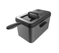 Cecotec Friggitrice digitale di 4,2 Litri Cleanfry Luxury 4000 Dark. 3270 W, Elegante design in acciaio inossidabile e incorpora 5 programmi predefiniti