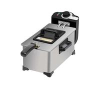 Cecotec Friggitrice elettrica 3L Cleanfry 3L Full Inox. 2000 W, acciaio inossidabile, filtro OilCleaner, corpo, vasca, coperchio e cestello in acciaio inox, coperchio con finestra e filtro antiodore