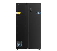 Cecotec Frigorifero Americano Bolero CoolMarket SBS 562 Scuro D. Compressore Inverter Plus Frigorifero Side By Side Inox Scuro 177X91.2Cm, 562L, No Frost, Multiairflow, Classe D, Fast Cooling