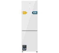 Cecotec Frigorifero Combi 335L No Frost Bolero CoolMarket Combi 335 White Glass E. Altezza 195,3 cm e 59,5 cm di larghezza, compressore Inverter Plus, basso consumo, ripiani in vetro, cassetto