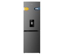 Cecotec Frigorifero Combinato 2 Porte con distributore d'acqua Bolero CoolMarket Combi 296 DF WD Dark E. 296L, 60cm di larghezza, Funzioni FastCooling, FastFreezing e DeFrost, LED interno, Dark Inox