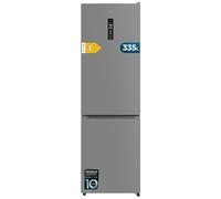 Cecotec Frigorifero Combinato 335L No Frost Bolero CoolMarket Combi 335 Grey E. Altezza 195,3cmx59,5cm Larghezza, Compressore Inverter Plus, Basso Consumo, Ripiani Vetro, Controllo Umidità, Grigio