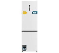 Cecotec Frigorifero Combinato 335L No Frost Bolero CoolMarket Combi 335 White E. Altezza 195,3cm e 59,5cm Larghezza, Compressore Inverter Plus, Basso Consumo, Ripiani Vetro, Controllo Umidità, Bianco