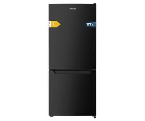 Cecotec Frigorifero Combinato Bolero CoolMarket Combi 117 DF Black E. 205L, Fast Cooling, Fast Freezing Porta Reversibile, LED Interno, Misure 47x49x114 cm, Design Elegante e Moderno