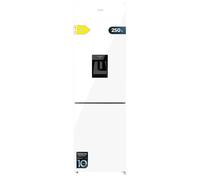 Cecotec Frigorifero Combinato Bolero CoolMarket Combinato 250WD White Glass D. 180cmx55cmx250L, Inverter Plus, Total No Frost, Acqua, ClasseD, Multi Air Flow, Fast Cooling, Humidity Box, allarmi porta