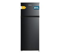 Cecotec Frigorifero Combinato Compatto Bolero CoolMarket 2D 204 Black E, 204L, Altezza 143 cm, Larghezza 55 cm Illuminazione LED, Compressore Inverter Plus, Tecnologia Ciclica, Nero