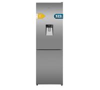 Cecotec Frigorifero Combinato Total No Frost di 322L Bolero CoolMarket Combi 322i WD Inox E. Altezza 185,5cm, Larghezza 59,5cm Tecnologia Multi Airflow, HumidityFlex HUB, LED Interno, Inox