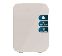 Cecotec Mini Frigo Bolero MiniCooling 6L Bahamas Beige. Capacità 6 L, Funzionamento 12-220 V, Compatibile con Auto e Caravan, Funzione Freddo e Caldo, Temperatura Regolabile da 5 a 65 gradi Celsius