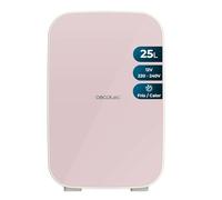 Cecotec Frigorifero Piccolo Bolero MiniCooling 25L Bahamas Rosa. Capacità 20L. Funzionamento 12-220V. Compatibile con Auto e Roulotte. Funzione Freddo e Caldo. Temperatura Regolabile da 7°C a 65°C