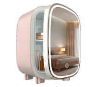 Cecotec Frigorifero piccolo cosmetico 4L con specchio CoolingBeauty 4000 Mirror Rose. Luce a LED con 3 intensità, fino a 5°C di raffreddamento, maniglia superiore, basso rumore, include un ripiano