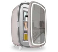 Cecotec Frigorifero Piccolo per Cosmetici 6L CoolingBeauty 6000 Mirror Rose. Mini Frigorifero con Porta con Specchio Esterno, Luce LED con 3 Intensità, Raffreddamento fino a 10ºC