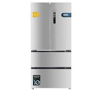 Cecotec Frigorifero Porta Francese Inox da 510 L Bolero CoolMarket FD 510 Inox E. Altezza 183 cm, larghezza 84 cm, motore Inverter Plus, Fast Cooling e Fast Freezing, MultiAirFlow, Total NoFrost